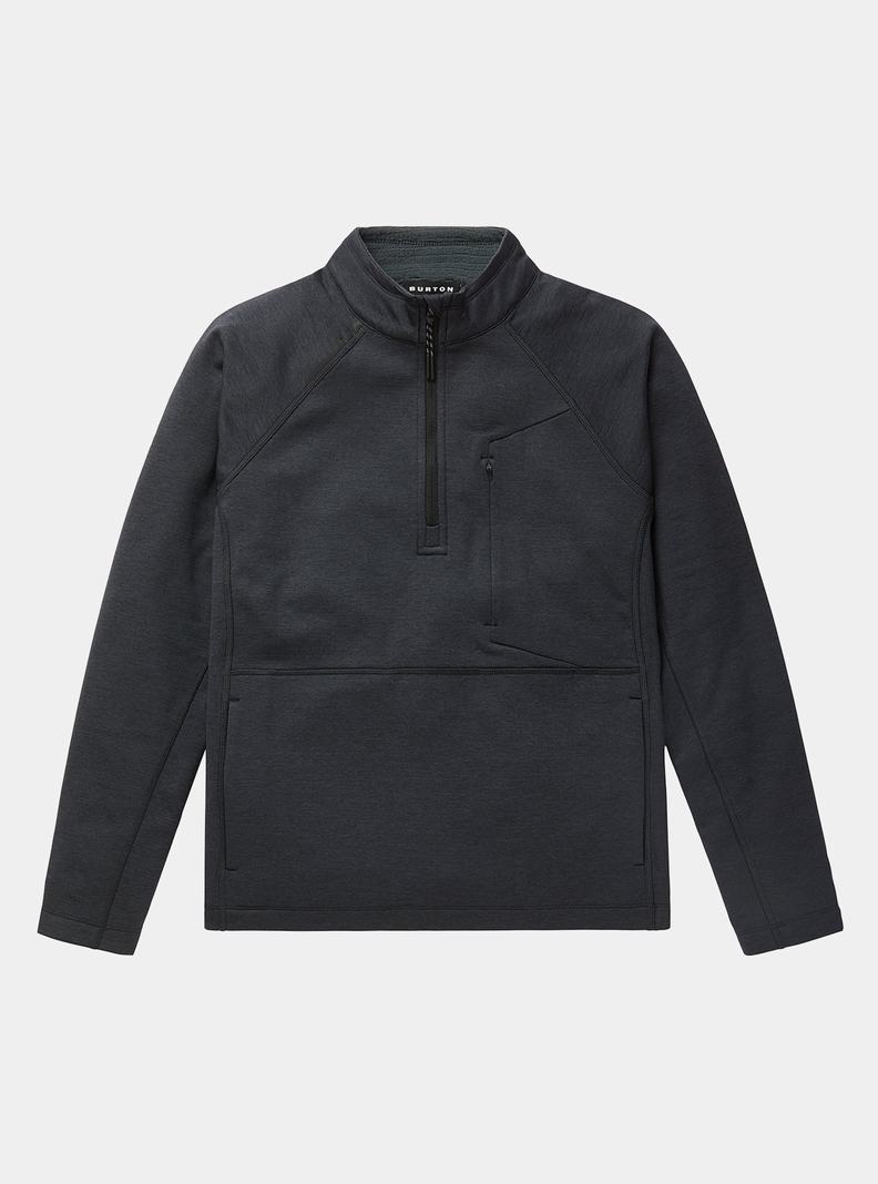Burton Multipath Grid Quarter-Zip Pullover Damen Schwarz | 240-XOHIYD