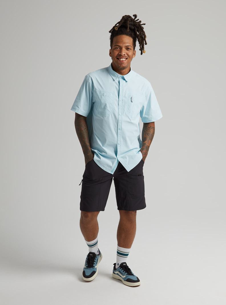 Burton Multipath Utility Kurzes Sleeve Shirt Hemd Herren Helltürkis | 204-URIZOE