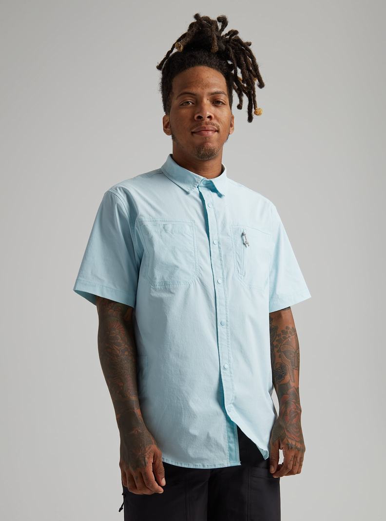 Burton Multipath Utility Kurzes Sleeve Shirt Hemd Herren Helltürkis | 204-URIZOE