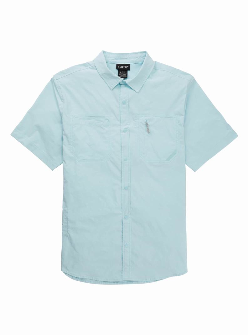 Burton Multipath Utility Kurzes Sleeve Shirt Hemd Herren Helltürkis | 204-URIZOE