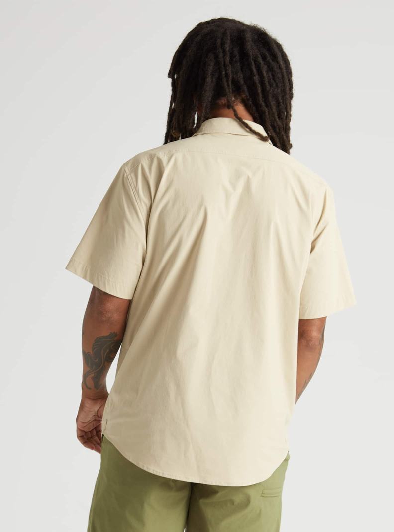 Burton Multipath Utility Kurzes Sleeve Shirt Hemd Herren Khaki | 518-IYEAQO