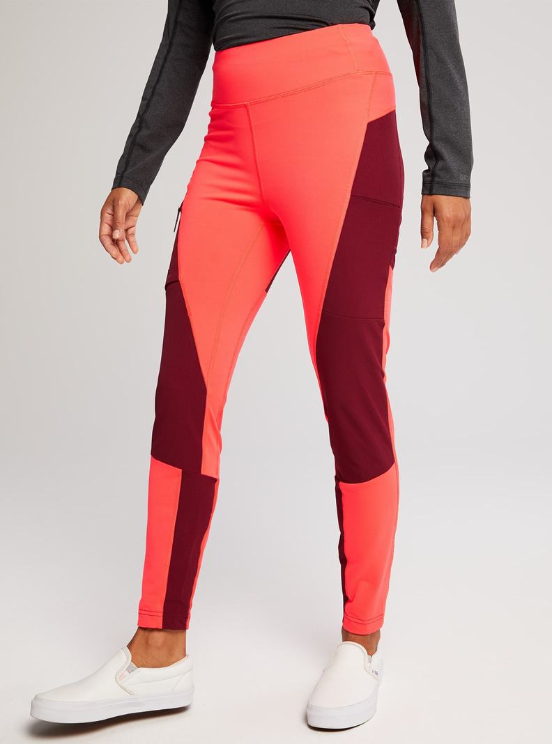 Burton Multipath Utility Leggings Damen Rosa Rot | 523-BIHTZL
