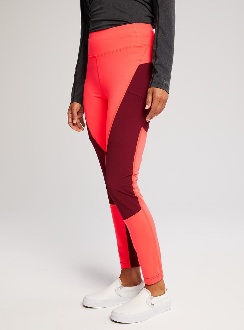 Burton Multipath Utility Leggings Damen Rosa Rot | 523-BIHTZL