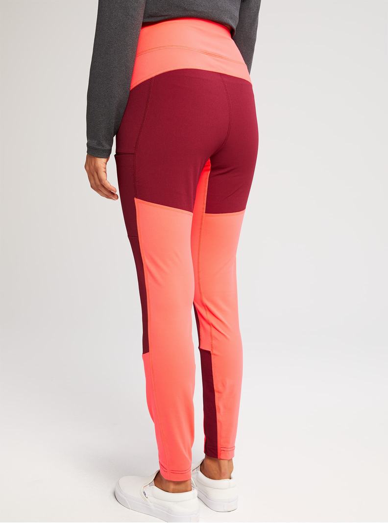Burton Multipath Utility Leggings Damen Rosa Rot | 523-BIHTZL