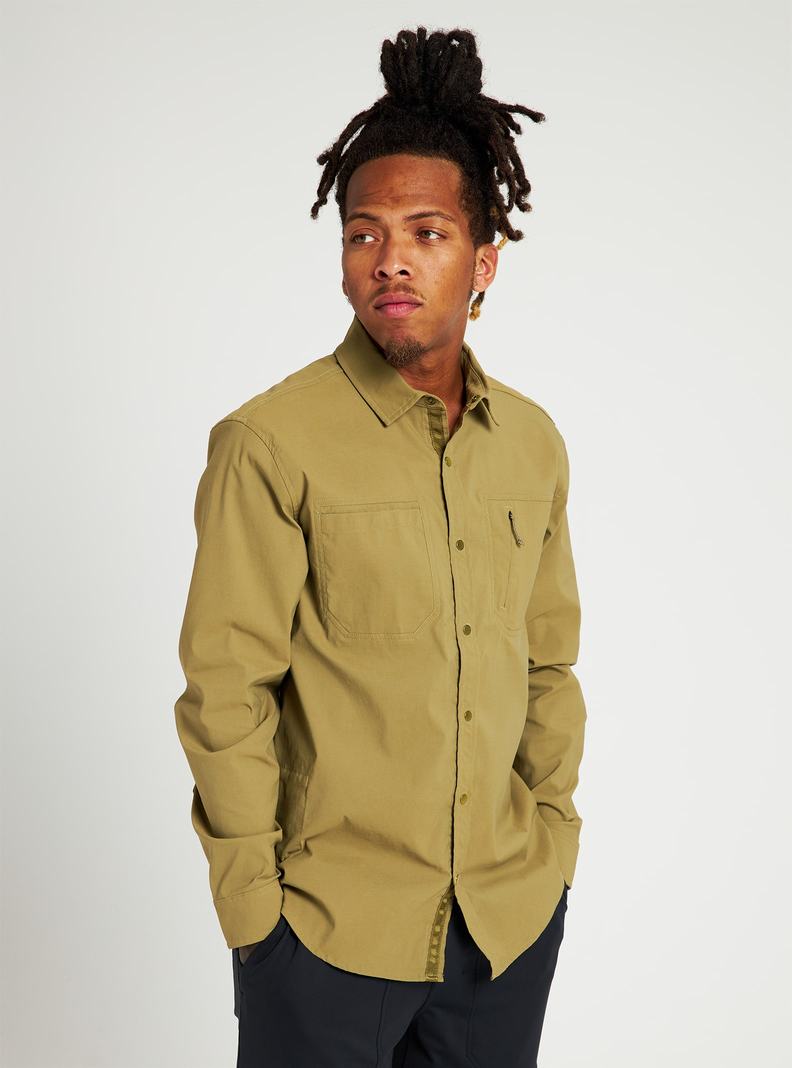 Burton Multipath Utility Long Sleeve Shirt Hemd Herren Olivgrün | 167-DYPSKC