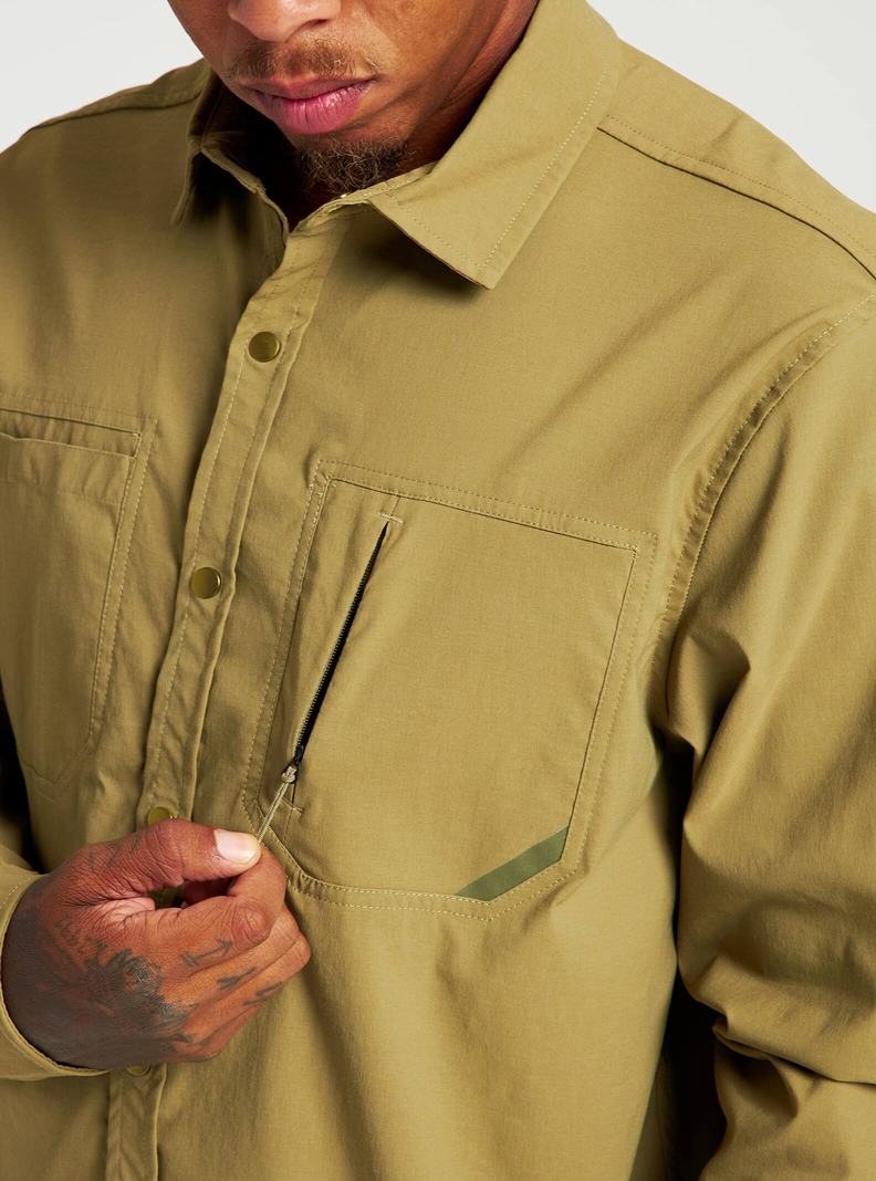 Burton Multipath Utility Long Sleeve Shirt Hemd Herren Olivgrün | 167-DYPSKC