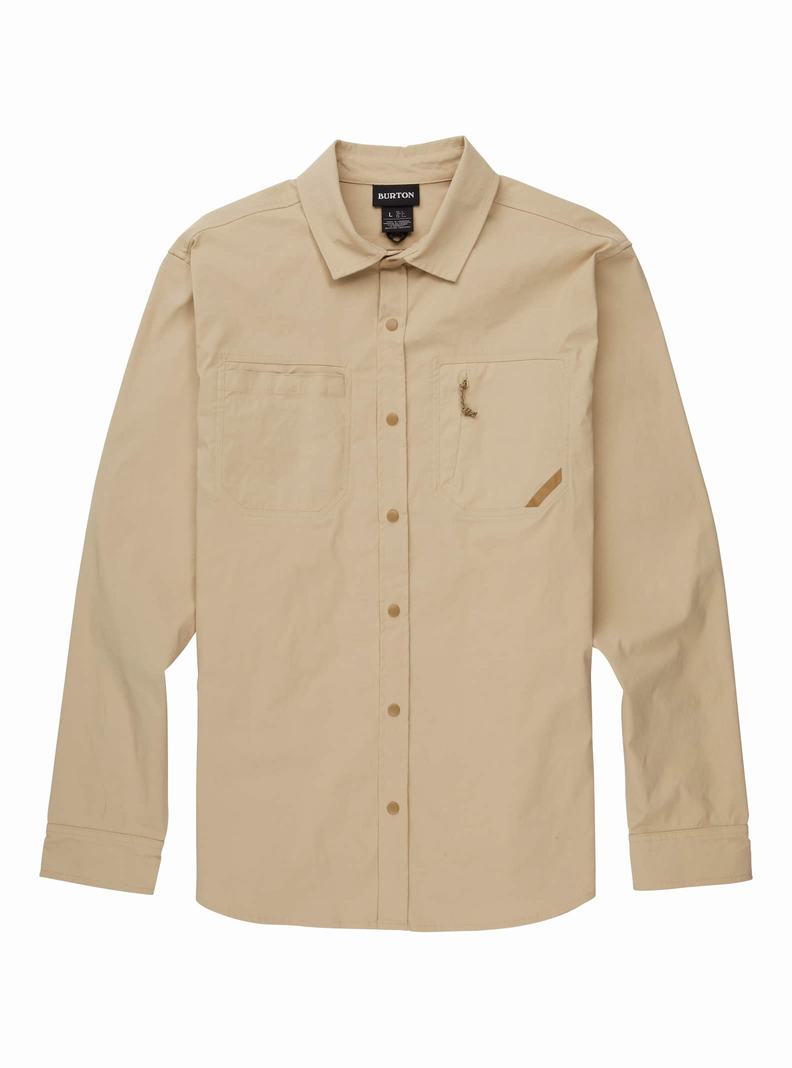 Burton Multipath Utility Long Sleeve Shirt Hemd Herren Khaki | 349-EHPSGM