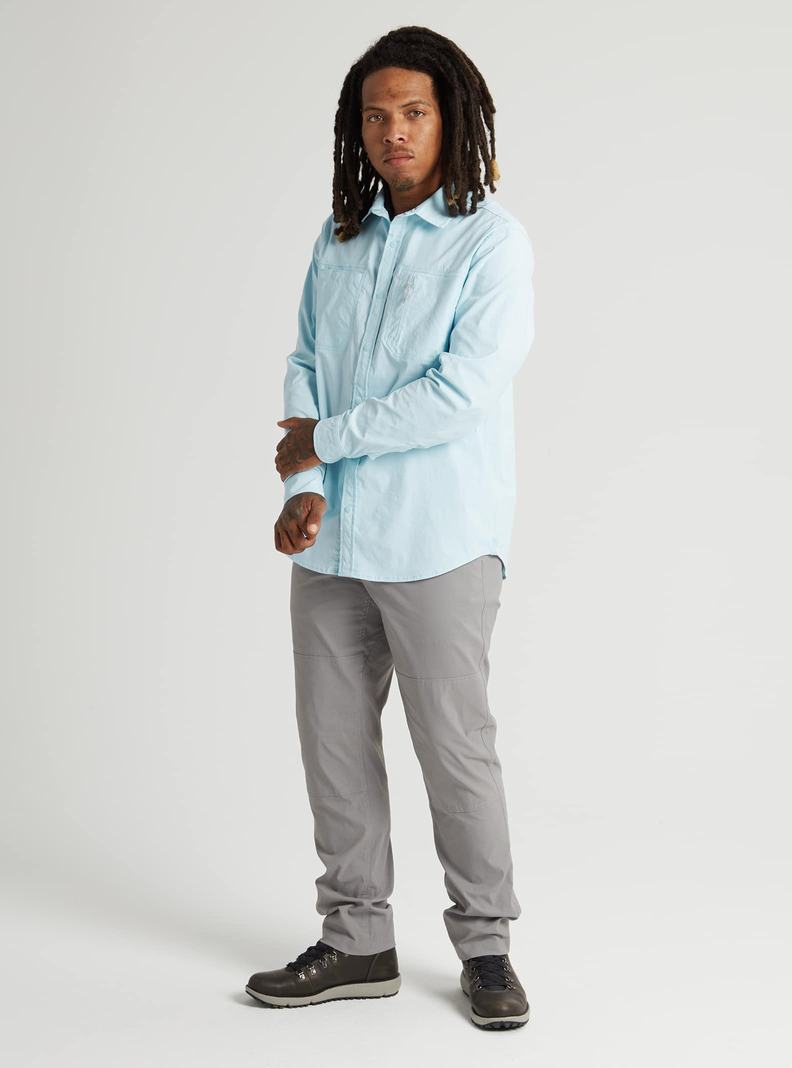 Burton Multipath Utility Long Sleeve Shirt Hemd Herren Helltürkis | 914-ICJZHL