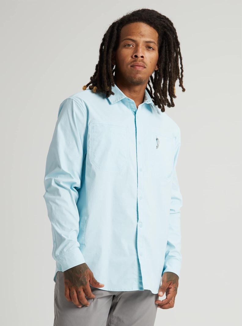 Burton Multipath Utility Long Sleeve Shirt Hemd Herren Helltürkis | 914-ICJZHL