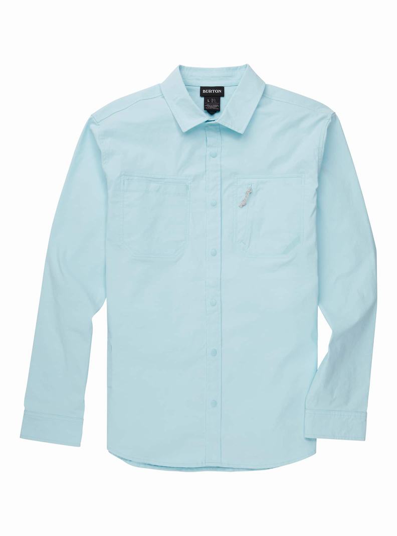 Burton Multipath Utility Long Sleeve Shirt Hemd Herren Helltürkis | 914-ICJZHL