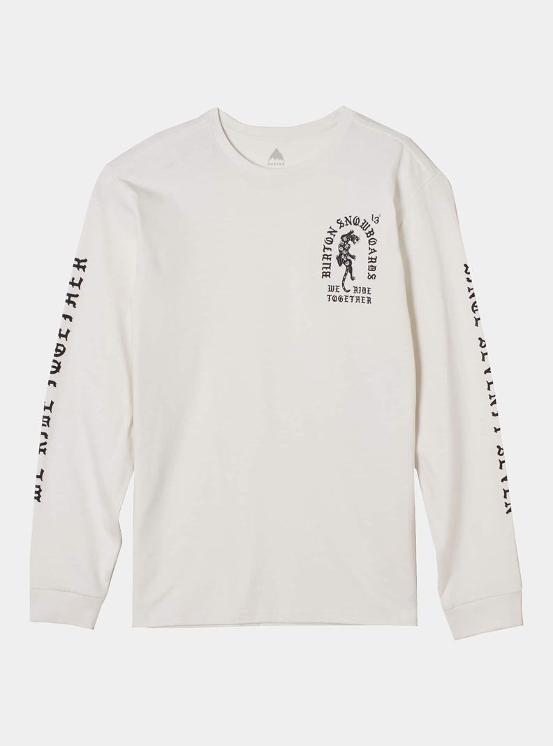 Burton Name Dropper Long Sleeve T-Shirts Herren Weiß | 087-WAJUML