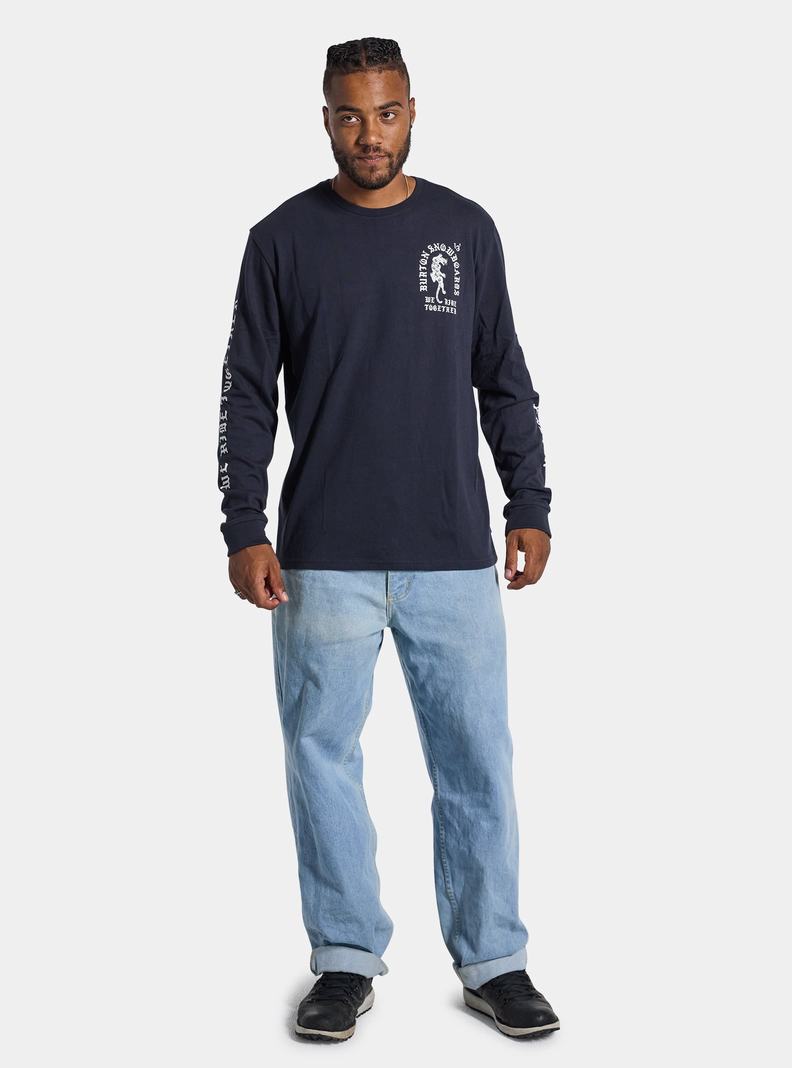 Burton Name Dropper Long Sleeve T-Shirts Herren Schwarz | 497-ZHYSON