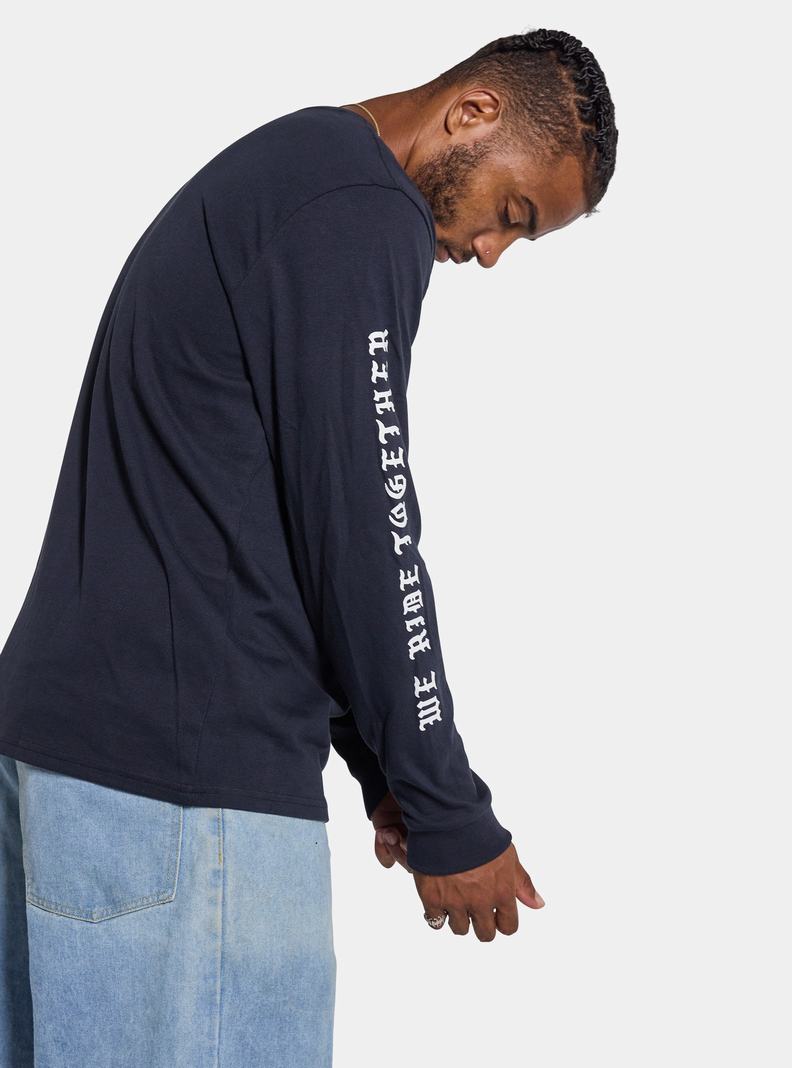 Burton Name Dropper Long Sleeve T-Shirts Herren Schwarz | 497-ZHYSON