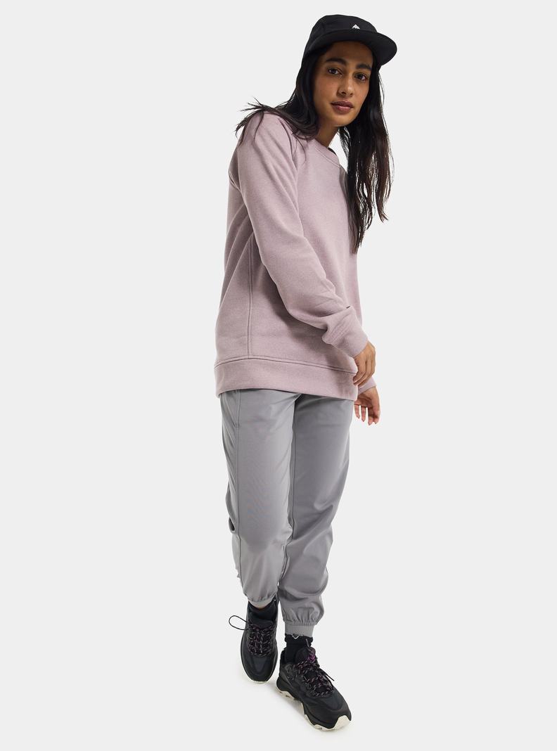 Burton Oak Crewneck Fleece Sweatshirts Damen Lavendel | 498-LCTEWS
