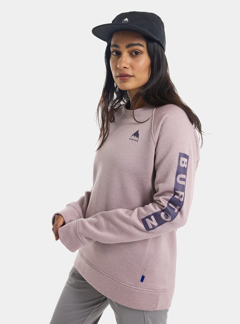 Burton Oak Crewneck Fleece Sweatshirts Damen Lavendel | 498-LCTEWS