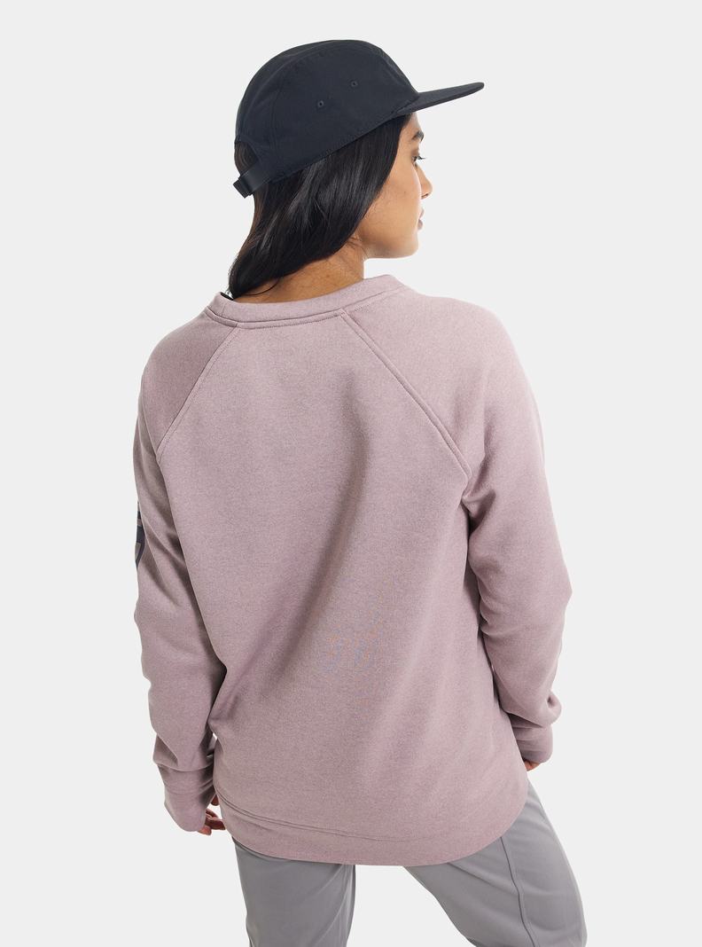 Burton Oak Crewneck Fleece Sweatshirts Damen Lavendel | 498-LCTEWS
