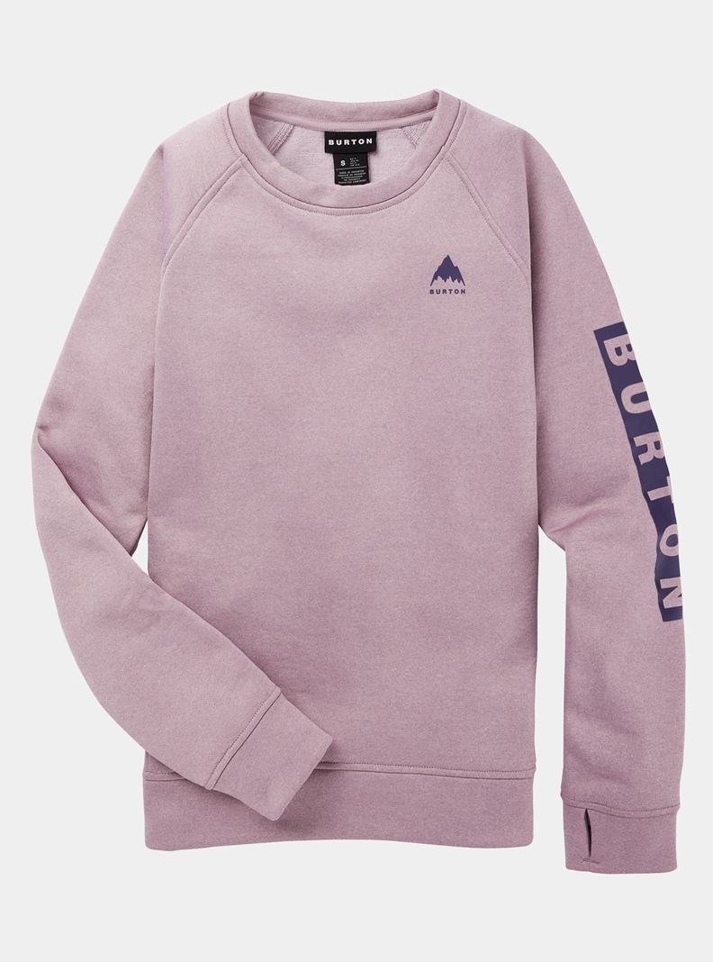 Burton Oak Crewneck Fleece Sweatshirts Damen Lavendel | 498-LCTEWS