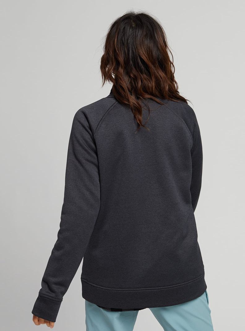 Burton Oak Crewneck Fleece Sweatshirts Damen Schwarz | 514-KQAEYM