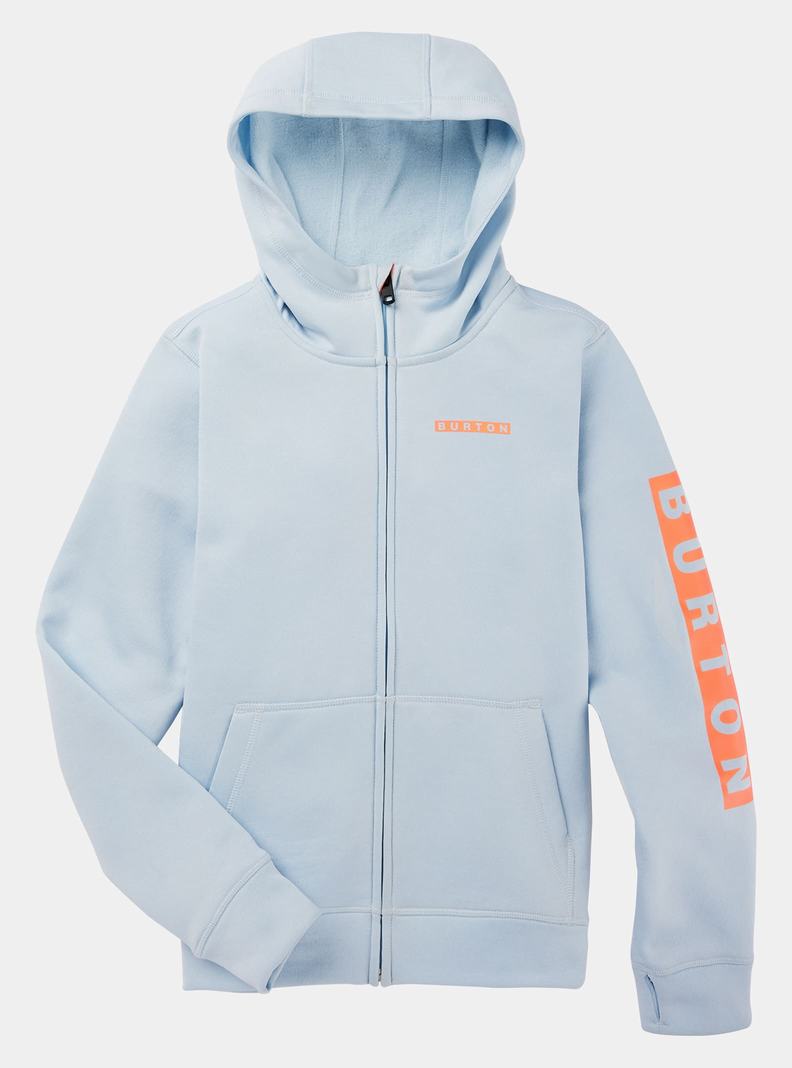 Burton Oak Full-Zip Hoodie Kinder Blau | 064-YZXDUR