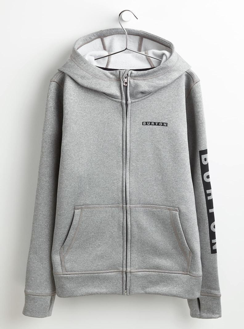 Burton Oak Full-Zip Hoodie Kinder Grau | 603-UBZENY