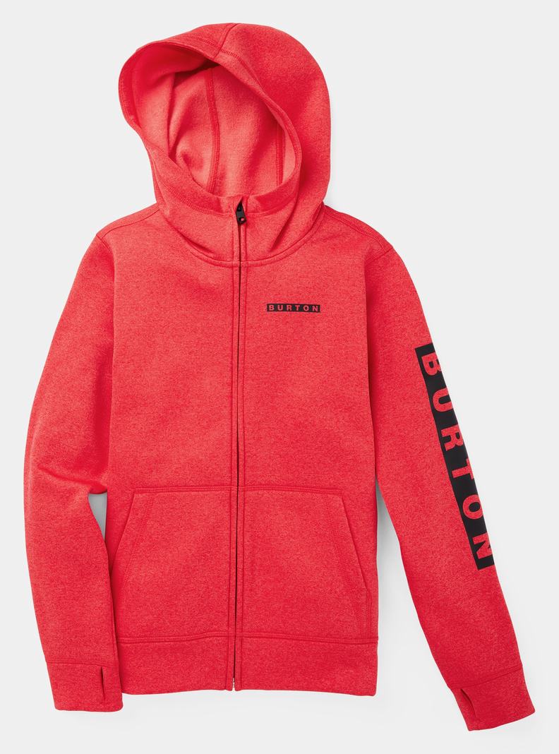 Burton Oak Full-Zip Hoodie Kinder Rosa | 586-HYXMWD