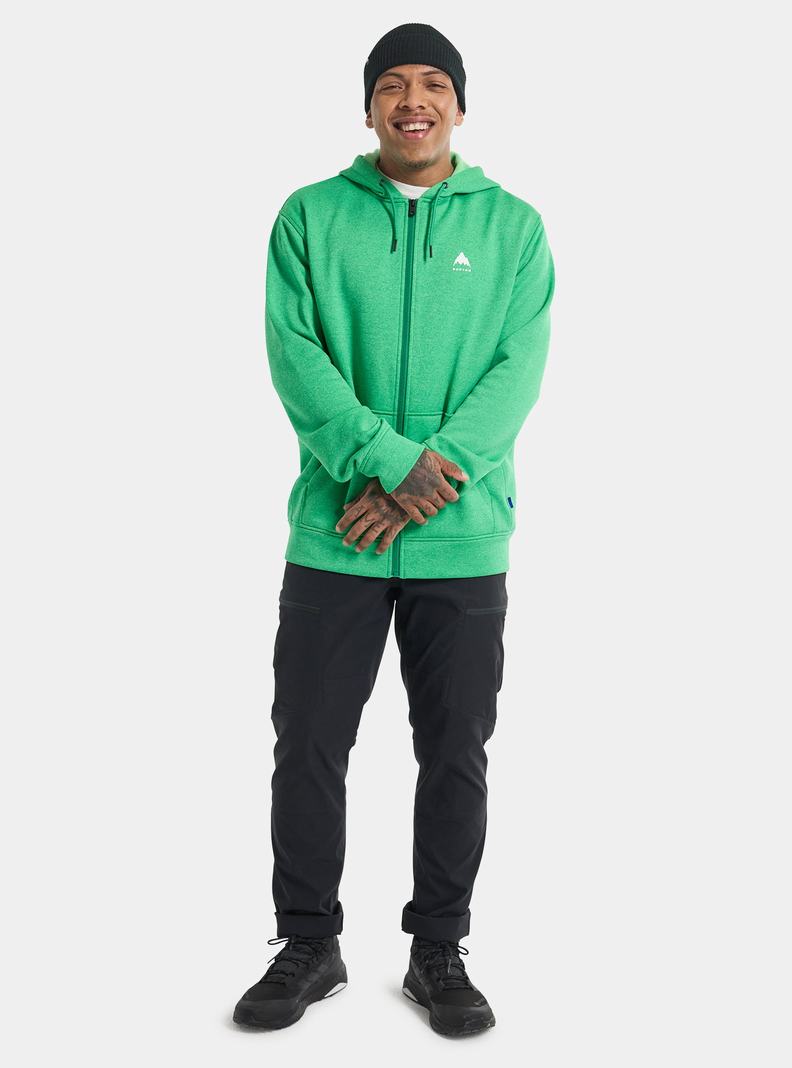 Burton Oak Full-Zip Hoodie Sweatshirts Herren Grün | 608-OPKRWF