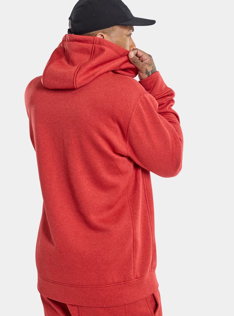 Burton Oak Full-Zip Hoodie Sweatshirts Herren Rot | 624-NLPWCQ
