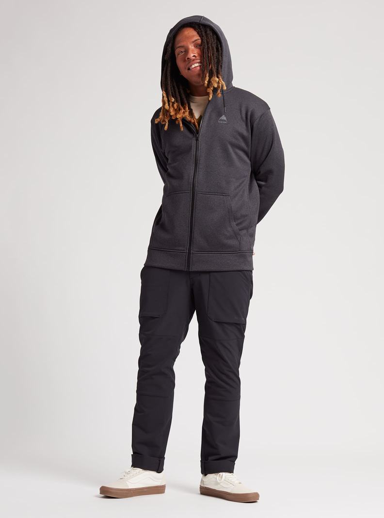 Burton Oak Full-Zip Hoodie Sweatshirts Herren Schwarz | 671-BLEWJZ