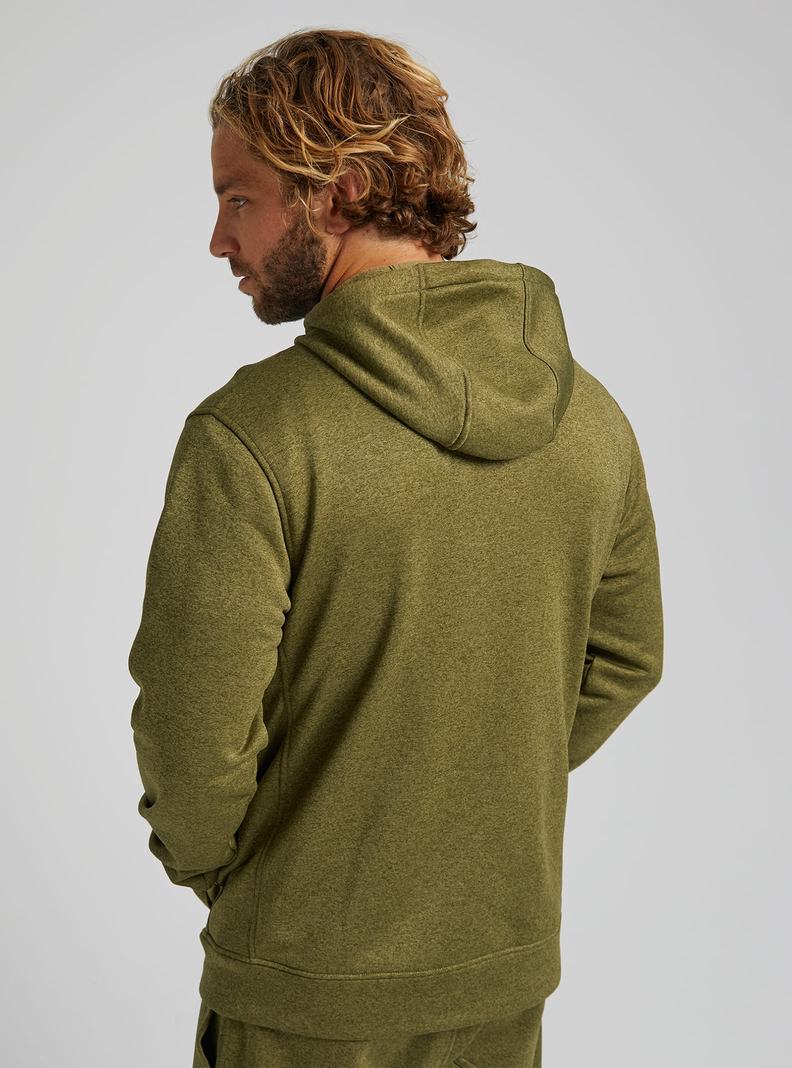 Burton Oak Full-Zip Hoodie Sweatshirts Herren Olivgrün | 746-JNUEMR
