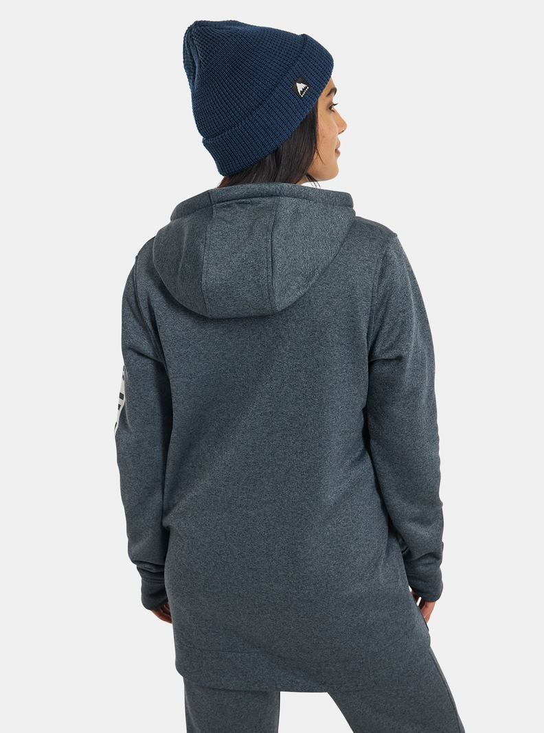 Burton Oak Long Pullover Hoodie Damen Blau | 406-WILRZG