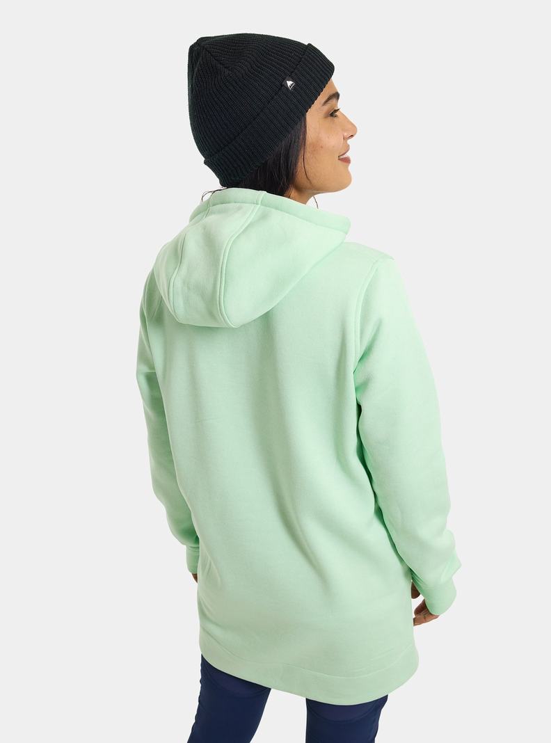 Burton Oak Long Pullover Hoodie Damen Grün | 254-FZVPMB