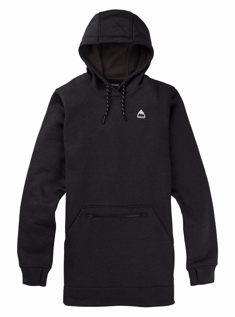 Burton Oak Long Pullover Hoodie Damen Schwarz | 097-ECFQGL