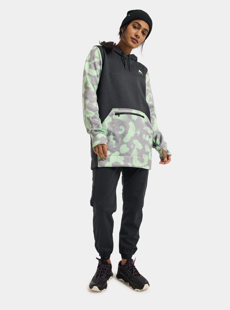 Burton Oak Long Pullover Hoodie Damen Schwarz Rosa | 837-AKPFEC