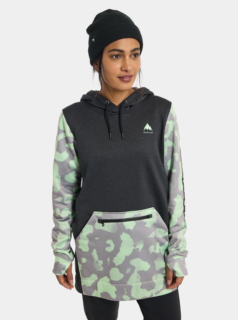 Burton Oak Long Pullover Hoodie Damen Schwarz Rosa | 837-AKPFEC