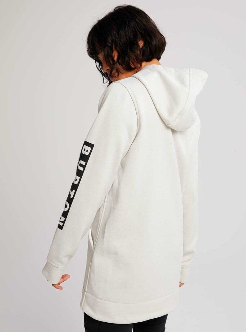 Burton Oak Long Pullover Hoodie Damen Weiß | 298-MYUIKC