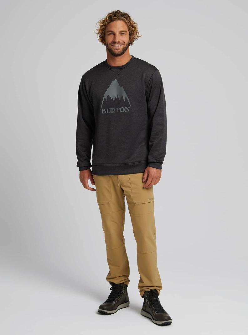 Burton Oak Pullover Crew Sweatshirts Herren Schwarz | 182-TANQSK