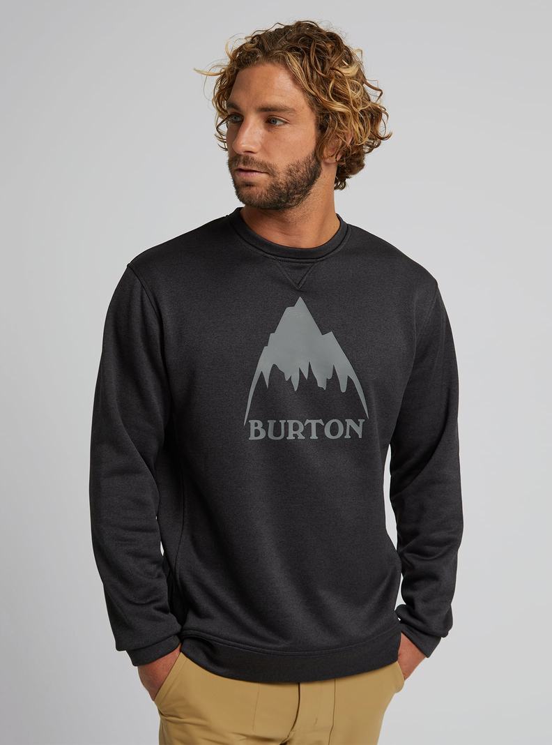 Burton Oak Pullover Crew Sweatshirts Herren Schwarz | 182-TANQSK