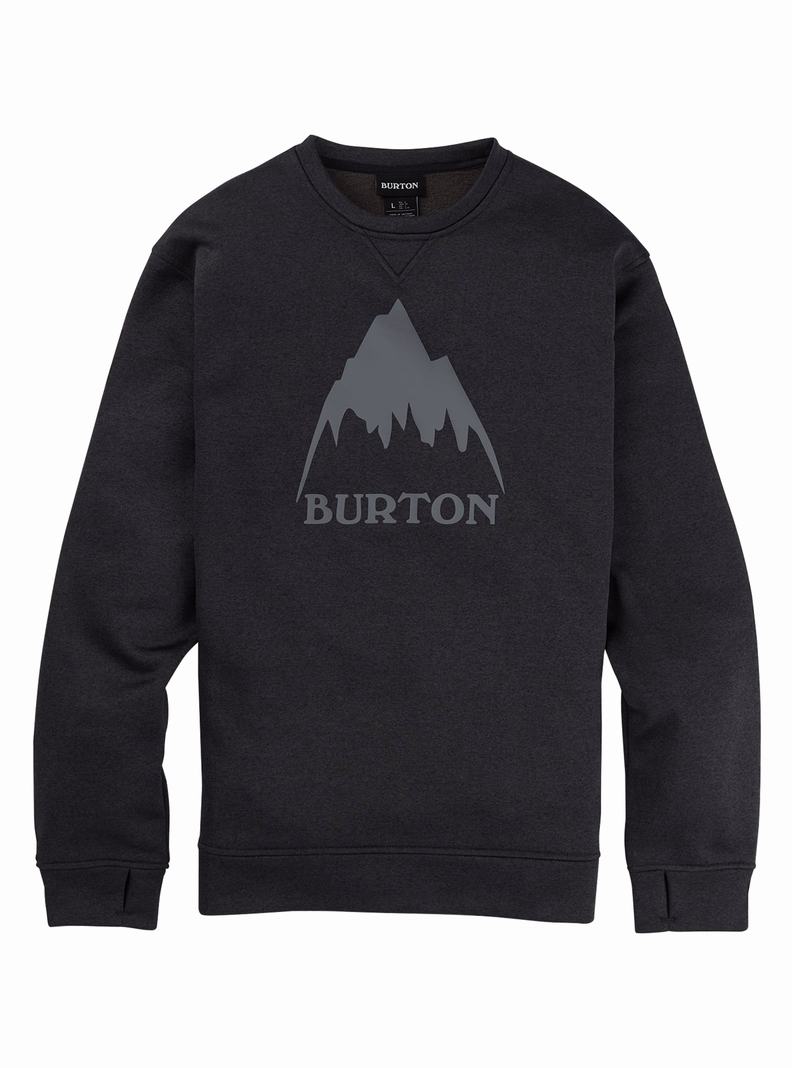 Burton Oak Pullover Crew Sweatshirts Herren Schwarz | 182-TANQSK