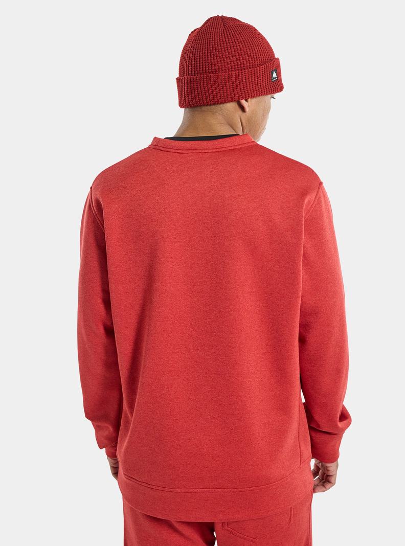 Burton Oak Pullover Crew Sweatshirts Herren Rot | 492-UWZIFL