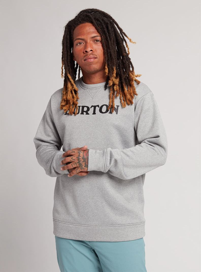 Burton Oak Pullover Crew Sweatshirts Herren Grau | 645-DHLPIG
