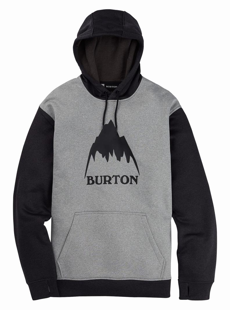 Burton Oak Pullover Hoodie Herren Grau Schwarz | 685-IJCWME