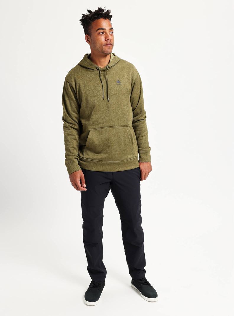 Burton Oak Pullover Hoodie Herren Olivgrün | 456-LVTPAE