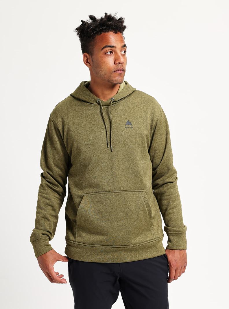 Burton Oak Pullover Hoodie Herren Olivgrün | 456-LVTPAE