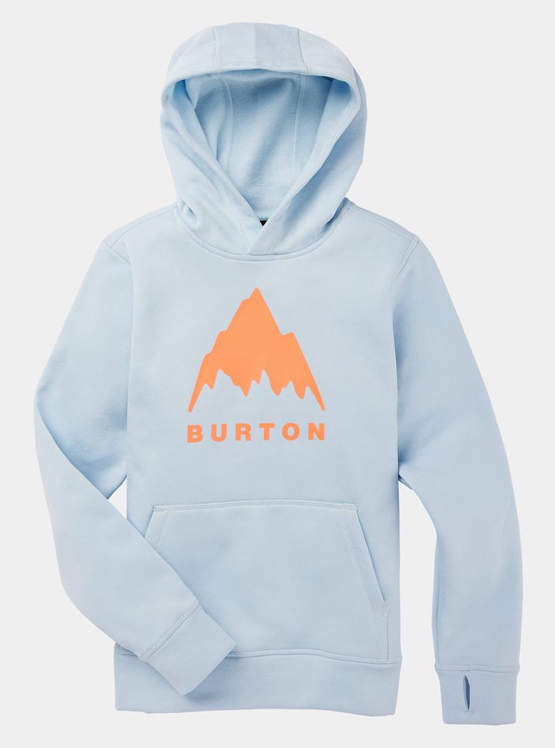 Burton Oak Pullover Hoodie Kinder Blau | 153-LUWSMI