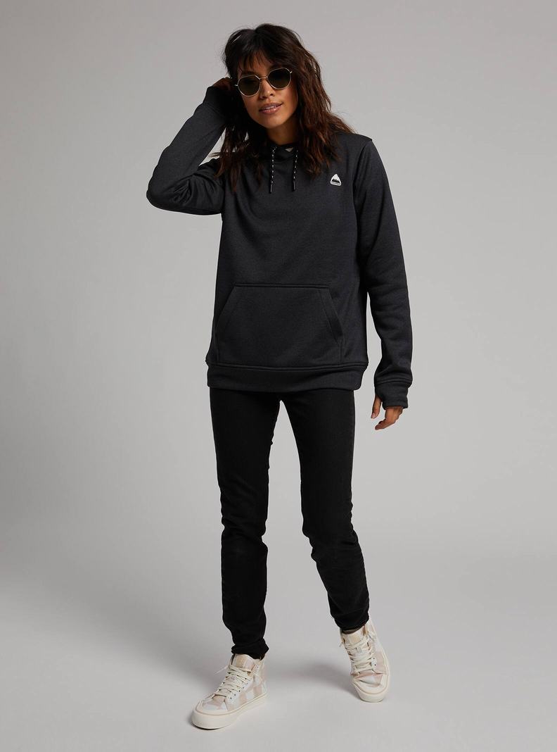 Burton Oak Pullover Hoodie Sweatshirts Damen Schwarz | 681-DUMCGA