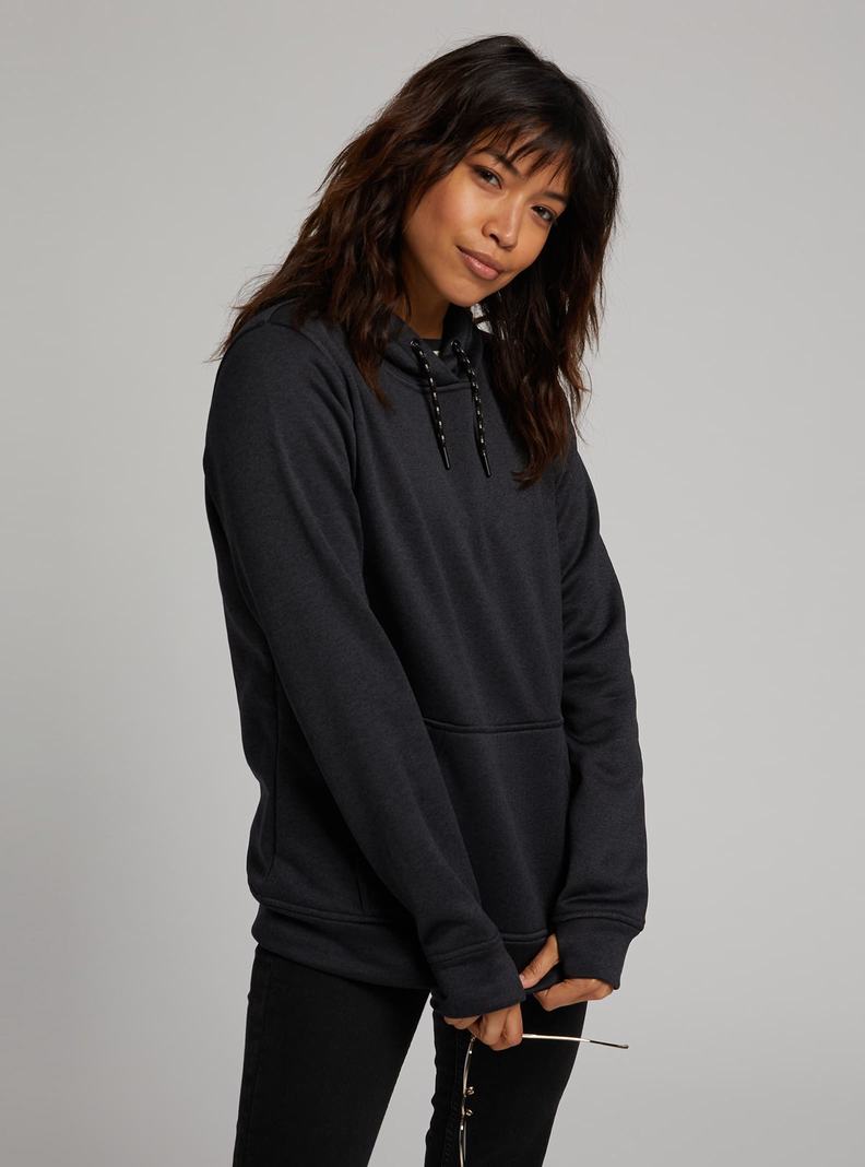 Burton Oak Pullover Hoodie Sweatshirts Damen Schwarz | 681-DUMCGA