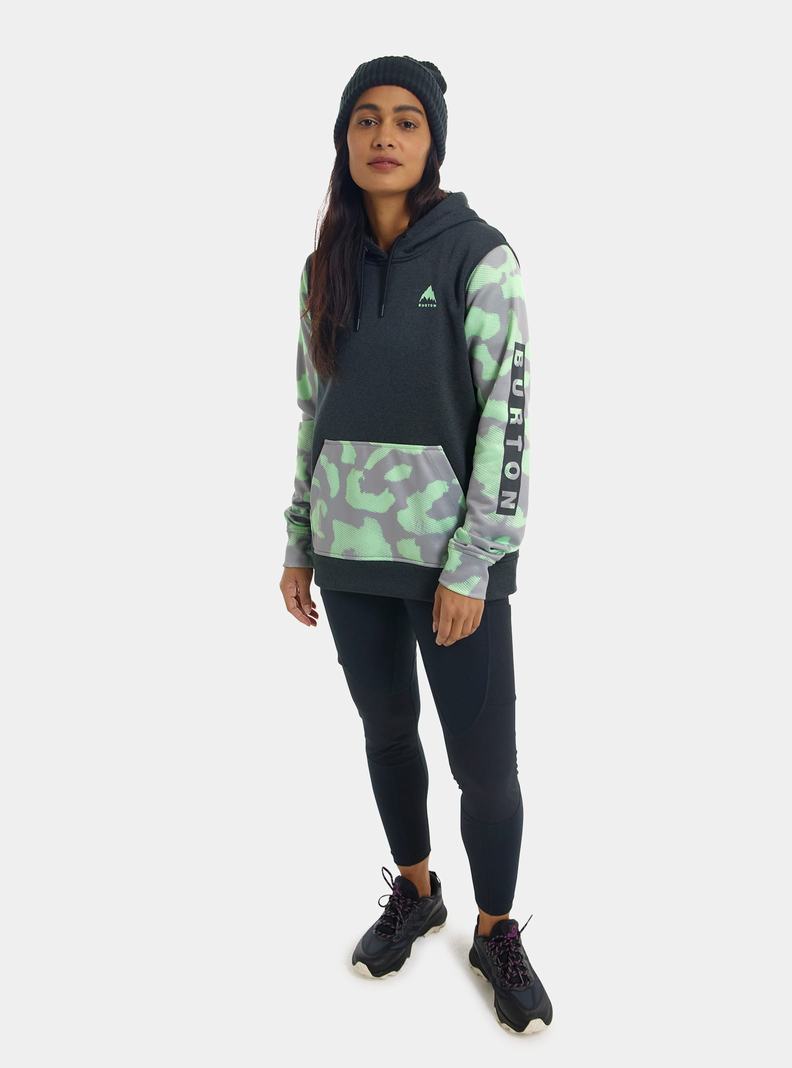 Burton Oak Pullover Hoodie Sweatshirts Damen Schwarz Rosa | 794-MNSTIP