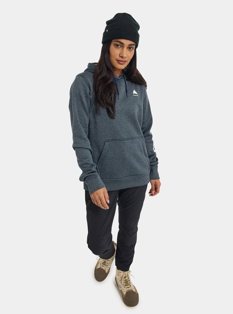 Burton Oak Pullover Hoodie Sweatshirts Damen Blau | 871-SOAWNF