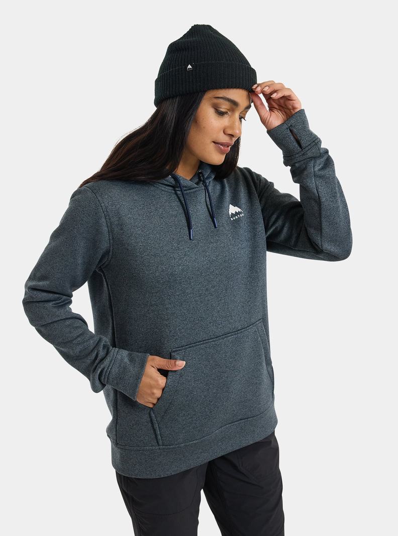 Burton Oak Pullover Hoodie Sweatshirts Damen Blau | 871-SOAWNF