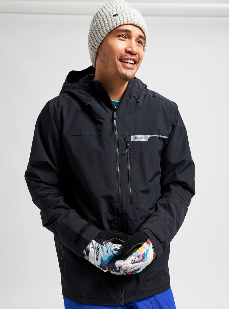 Burton Peasy 2L Snowboardjacke Herren Schwarz | 087-ISYLVU